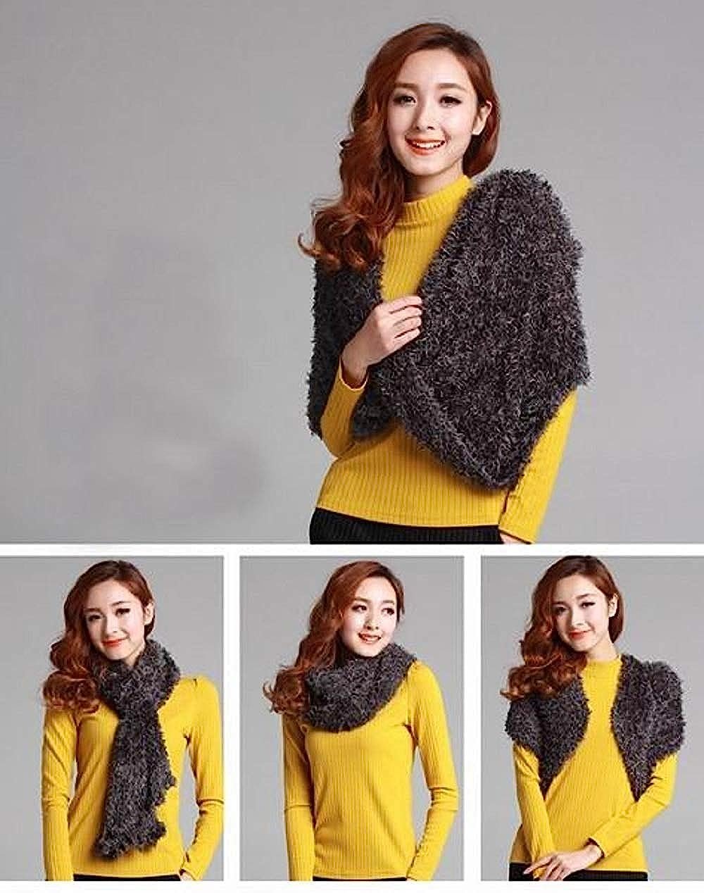 Women's Velvet Stretchable Magic Scarf ? 26+ Styles Multi-Functional Shawl & Poncho (Random Color) ? Buy at Sahulatkart.com - Image 3