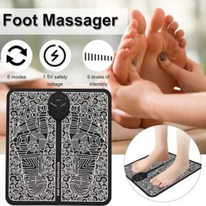 Pack of 2 EMS Massager Set ? Butterfly Neck Massager & Foot Massage Pad ? Rechargeable Muscle Stimulator for Pain Relief & Circulation ? Buy at Sahulatkart.com