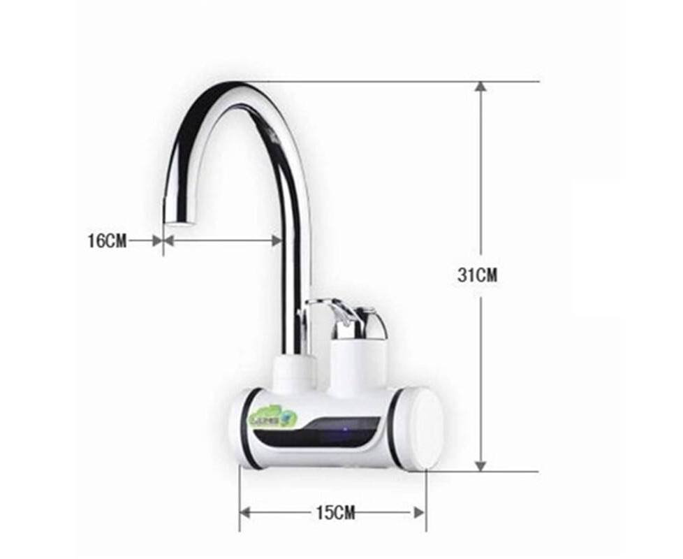 Tankless Electric Instant Hot Water Heater Faucet with LED Display ? 3000W Fast Heating Kitchen Tap ? Buy at Sahulatkart.com - Image 2