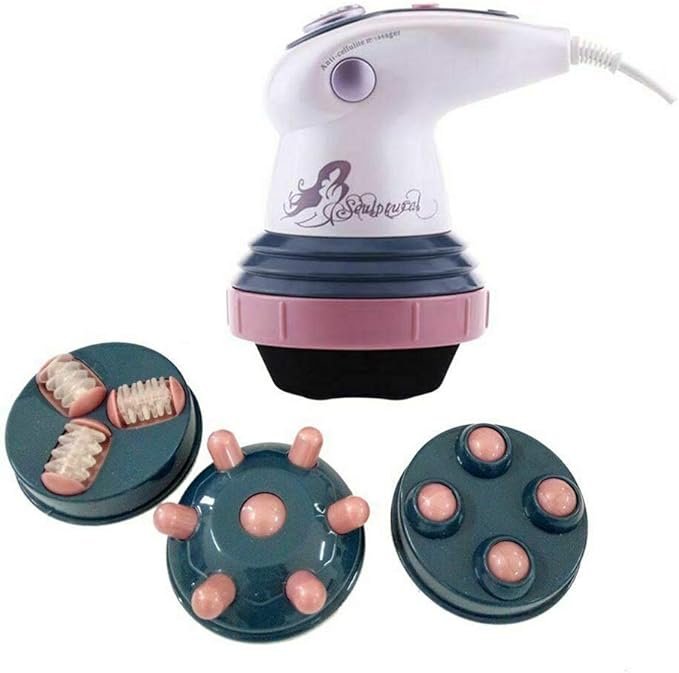 Electric Handheld Slimming Body Massager ? Professional Anti-Cellulite & Deep Tissue Vibration Machine with 4 Heads ? Buy at Sahulatkart.com - Image 3