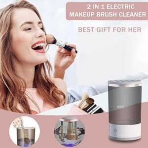 3-in-1 Electric Makeup Brush Cleaner & Dryer Machine ? Automatic Cosmetic Brush Washer & Holder ? Buy at Sahulatkart.com