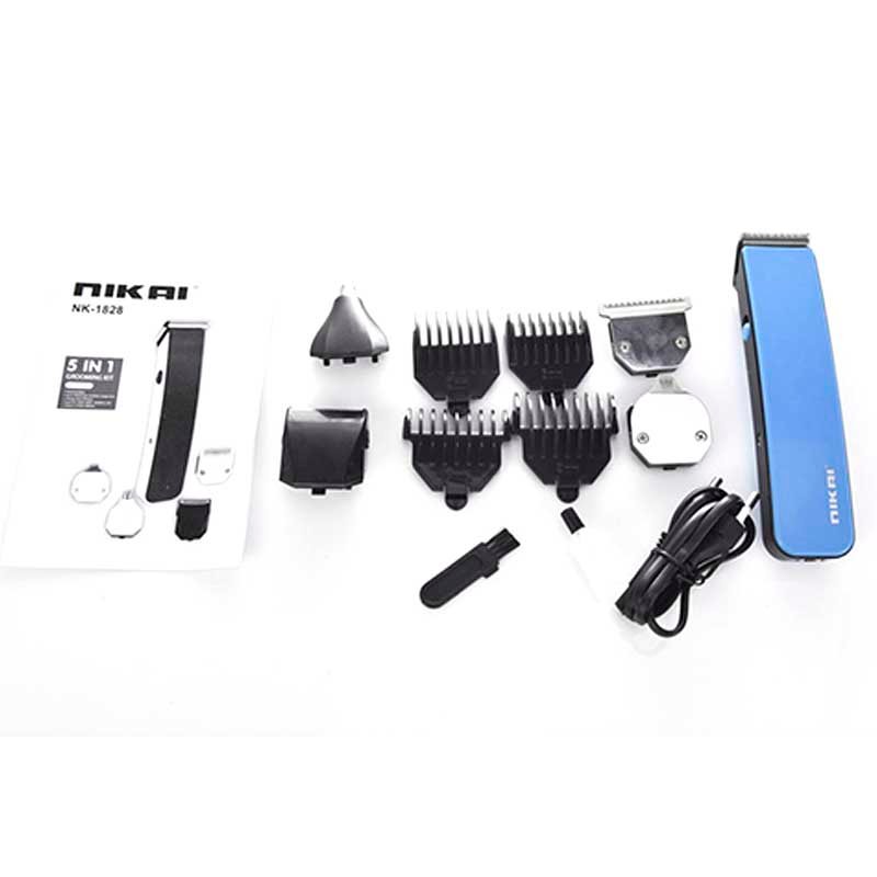 Nikai NK-1828 5-in-1 Rechargeable Grooming Kit ? Electric Hair, Beard & Nose Trimmer Set ? Buy at Sahulatkart.com - Image 2