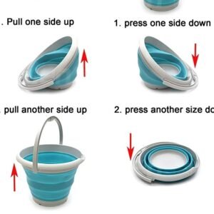5 Litre Silicon Folding Bucket ? Collapsible Portable Water Pail With Handle (Random Color) ? Buy at Sahulatkart.com