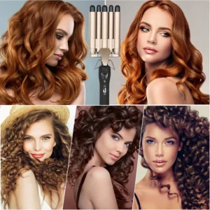 MO-6003 Professional 5-Tube Hair Curler ? Ceramic Wave Styler for Deep Beach Waves ? Buy at Sahulatkart.com