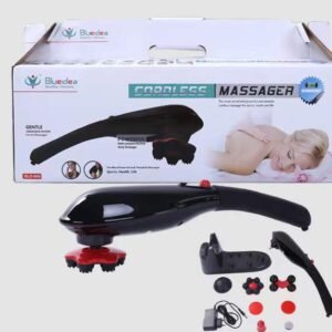 Blue Idea Cordless Rechargeable Body Massager ? Handheld Deep Tissue Percussion Machine With 7 Heads ? Buy at Sahulatkart.com