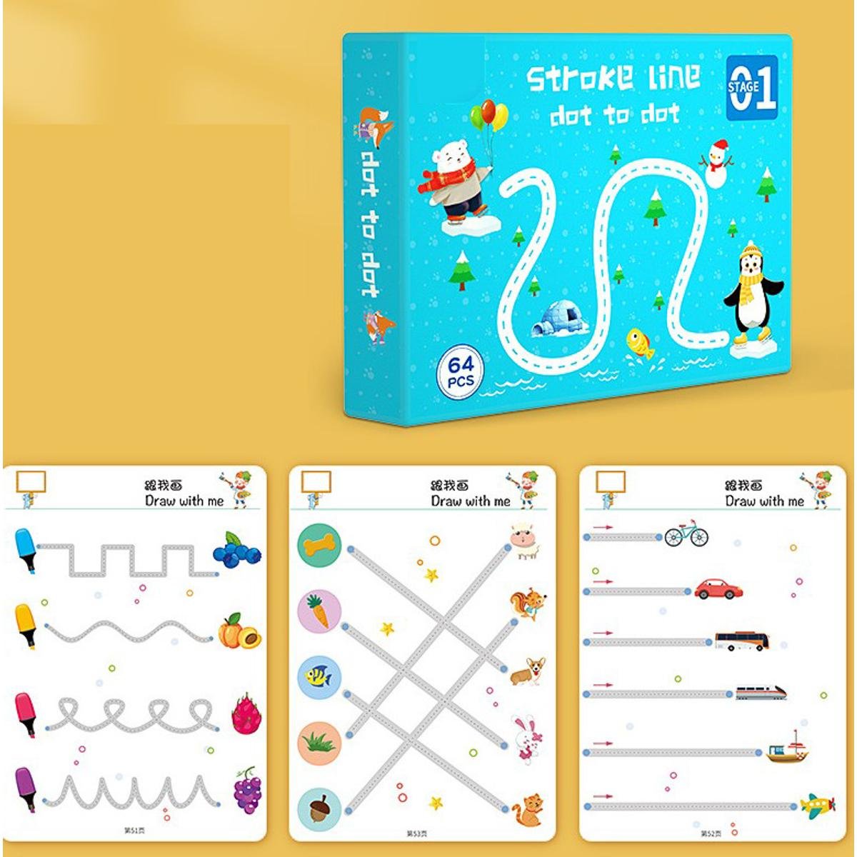 Magical Tracing Workbook For Kids (Stage 1 - 64 Pages) ? Dubai Imported Stroke Line & Dot-to-Dot Practice Book ? Buy at Sahulatkart.com - Image 3