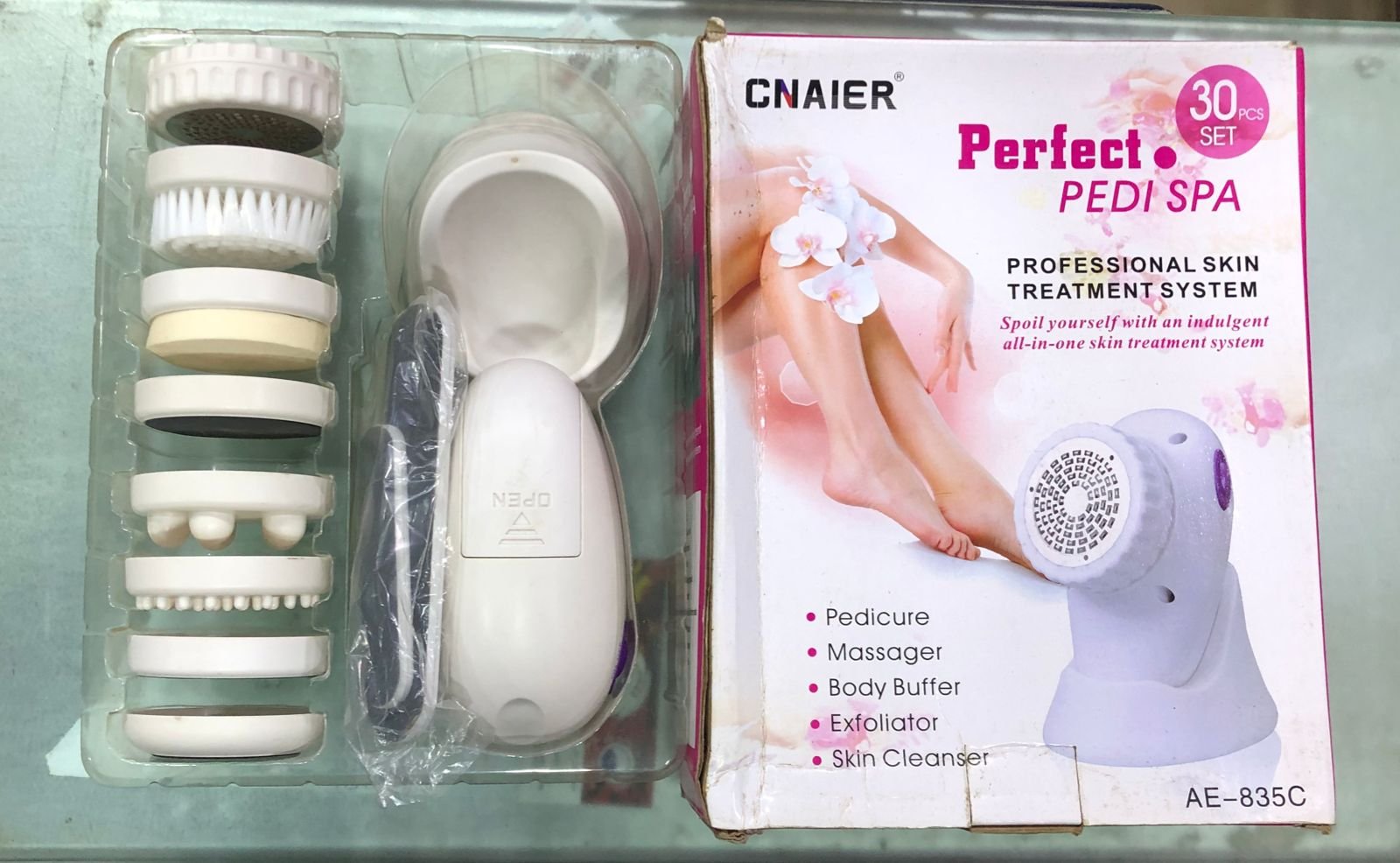 30 Pcs Set Electric Pedicure Callus Remover ? Battery Operated Foot Grinder & Dead Skin Exfoliator ? Buy at Sahulatkart.com