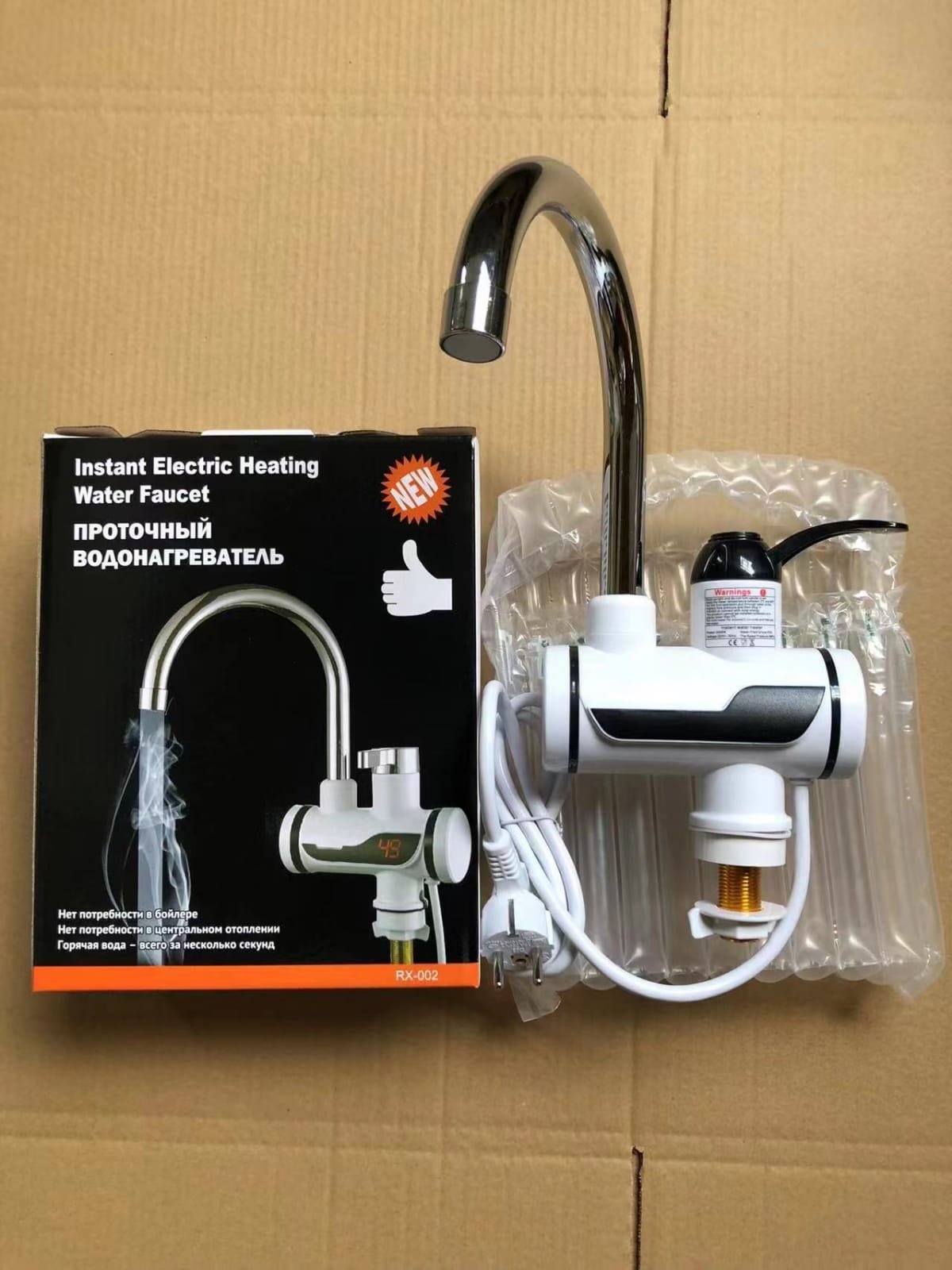 Electric Instant Hot Water Heater Faucet - 3000W Tankless Kitchen Heating Tap with LED Display - Image 5
