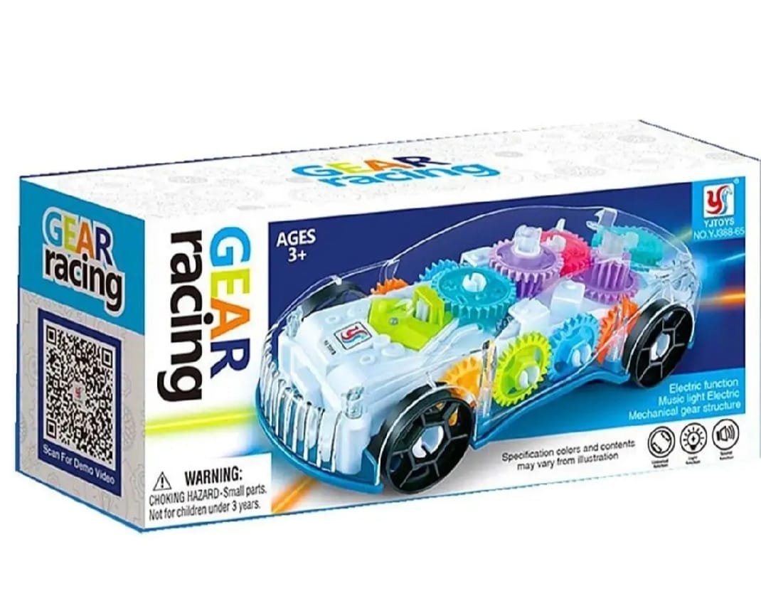 360? Rotating Future Concept Car Toy ? Transparent Gear Vehicle With 3D Lights & Music ? Bump & Go Action ? Buy at Sahulatkart.com - Image 3