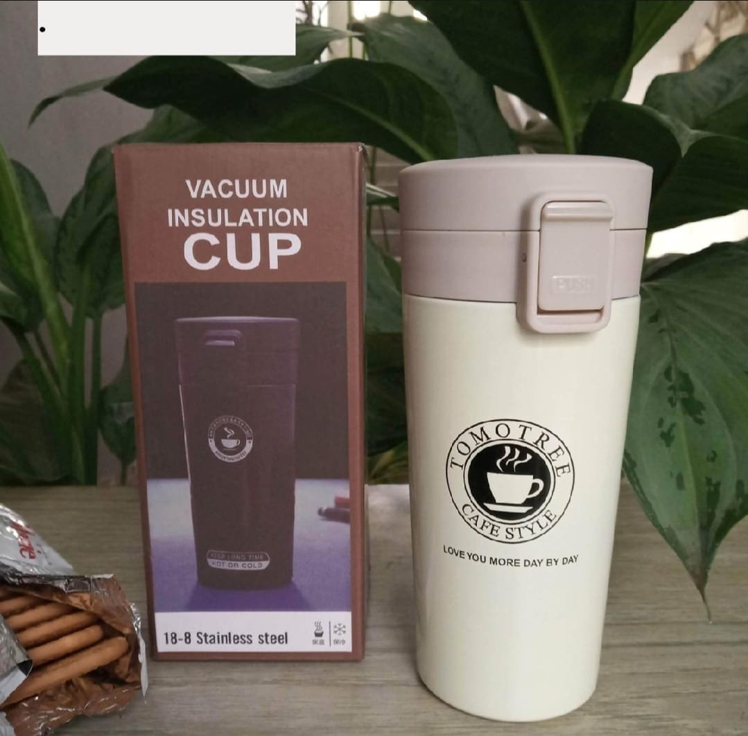 Hot & Cold Stainless Steel Vacuum Flask 380ml ? Leakproof Insulated Travel Mug & Coffee Thermos (Random Color) ? Buy at Sahulatkart.com - Image 4