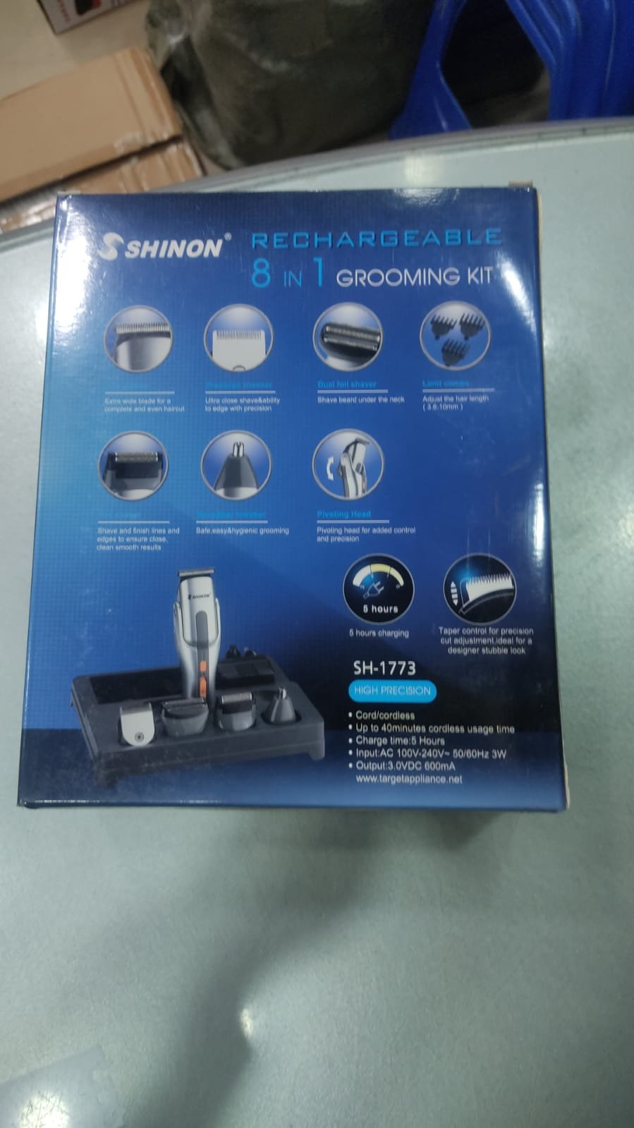 Shinon SH-1733 8-in-1 Professional Grooming Kit ? Rechargeable Hair Trimmer & Beard Shaver for Men ? Buy at Sahulatkart.com