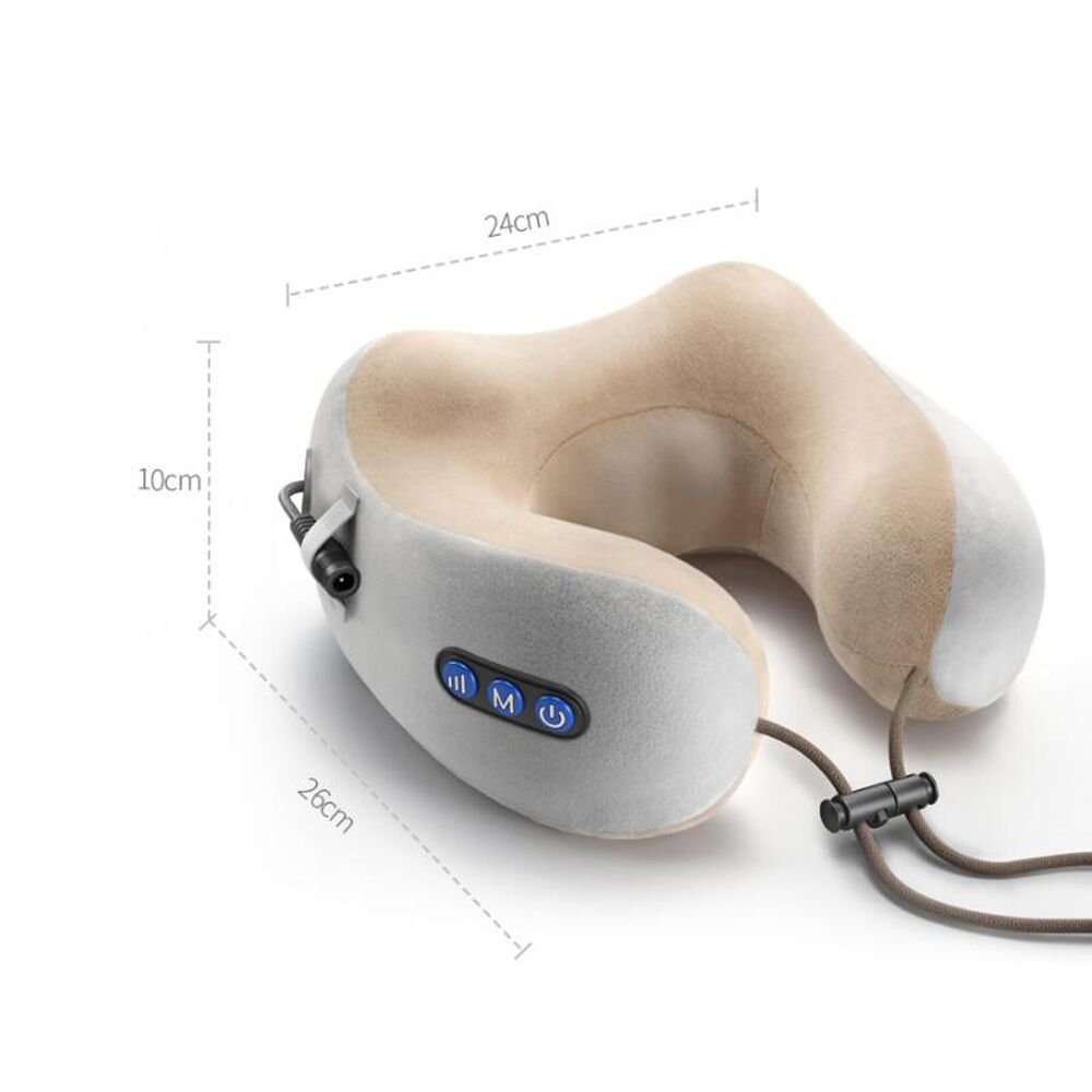 Jinserta U-Shaped Electric Neck Massage Pillow ? USB Rechargeable Vibration Travel Cushion ? Buy at Sahulatkart.com - Image 2
