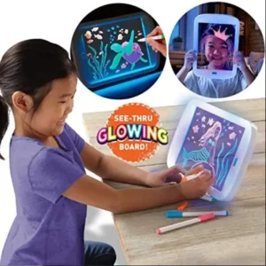 Magic Pad Light Up LED Drawing Board ? Glow Art Sketch & Learning Tablet For Kids ? Buy at Sahulatkart.com