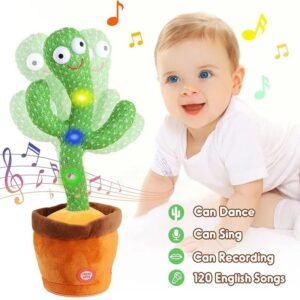 Rechargeable Dancing Cactus Toy ? Talking, Singing & Mimic Plush With Lights (With Box) ? Buy at Sahulatkart.com