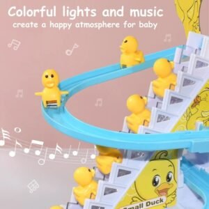 Duck Slide Toy Set ? Automatic Stair Climbing Track With Lights & Music (3 Ducks) ? Buy at Sahulatkart.com