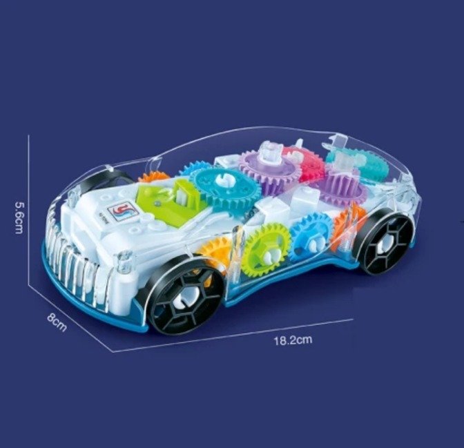 360? Rotating Future Concept Car Toy ? Transparent Gear Vehicle With 3D Lights & Music ? Bump & Go Action ? Buy at Sahulatkart.com - Image 4