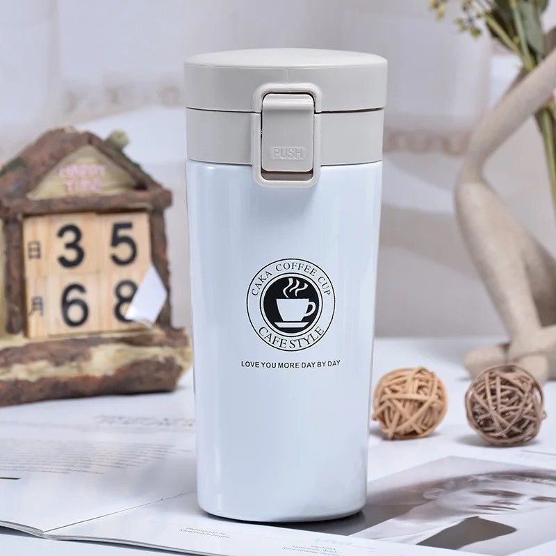 Hot & Cold Stainless Steel Vacuum Flask 380ml ? Leakproof Insulated Travel Mug & Coffee Thermos (Random Color) ? Buy at Sahulatkart.com