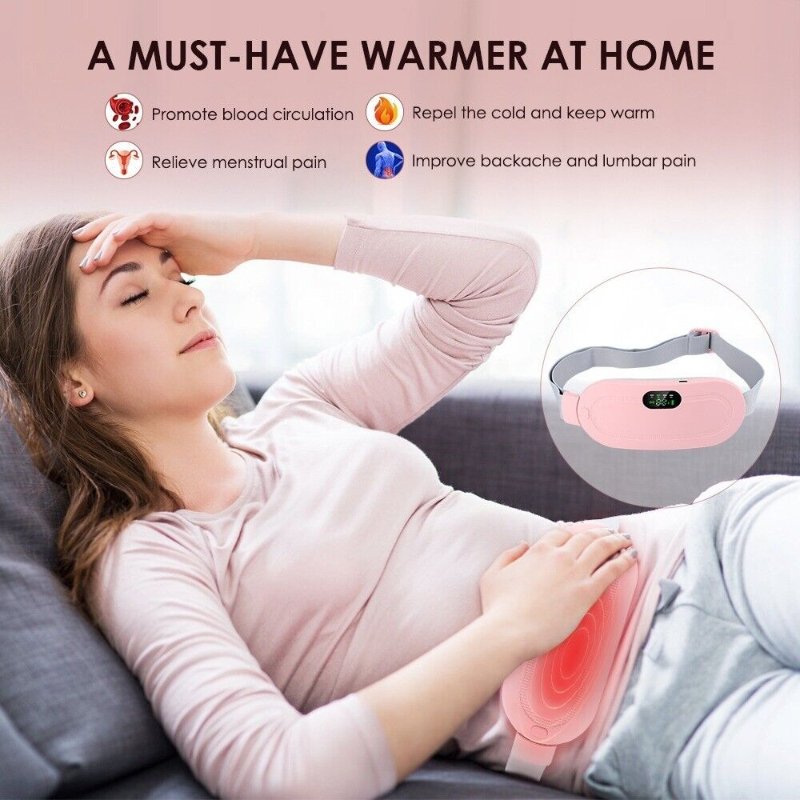 Digital Menstrual Heating Pad & Vibration Massager ? Intelligent Palace Warmer Belt For Period Cramp Relief (3 Heat/4 Modes) ? Buy at Sahulatkart.com - Image 2