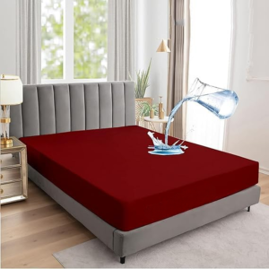 King size waterproof mattress cover fitted smoothly over a bed to protect from spills