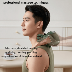 Smart finger pressure neck massager with heat function relaxing tight shoulder muscles