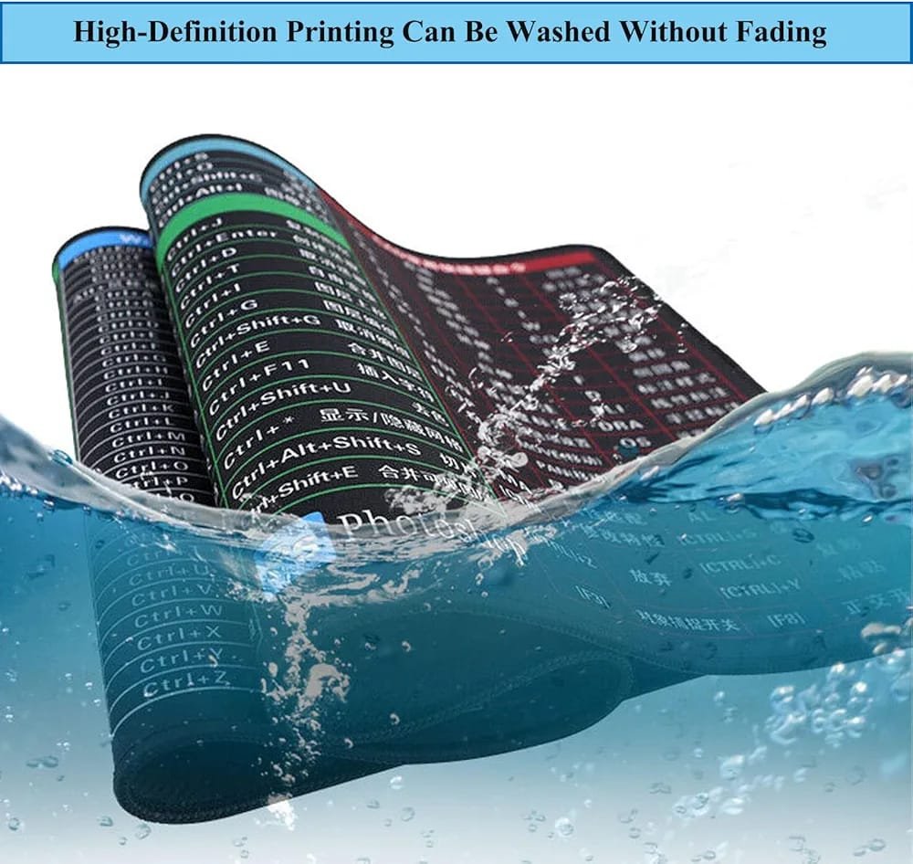 Large Excel Shortcut Keyboard Mouse Pad & Desk Mat 30×59cm | Extended Non-Slip Office Table Mat for Work Study Gaming - Image 6