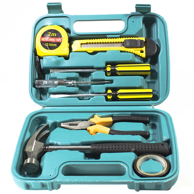 8 PCS Professional Tool Set with Storage Box | YL-8009A Model | Durable Home Repair & DIY Toolkit | Organized Plastic Storage Box - Image 9