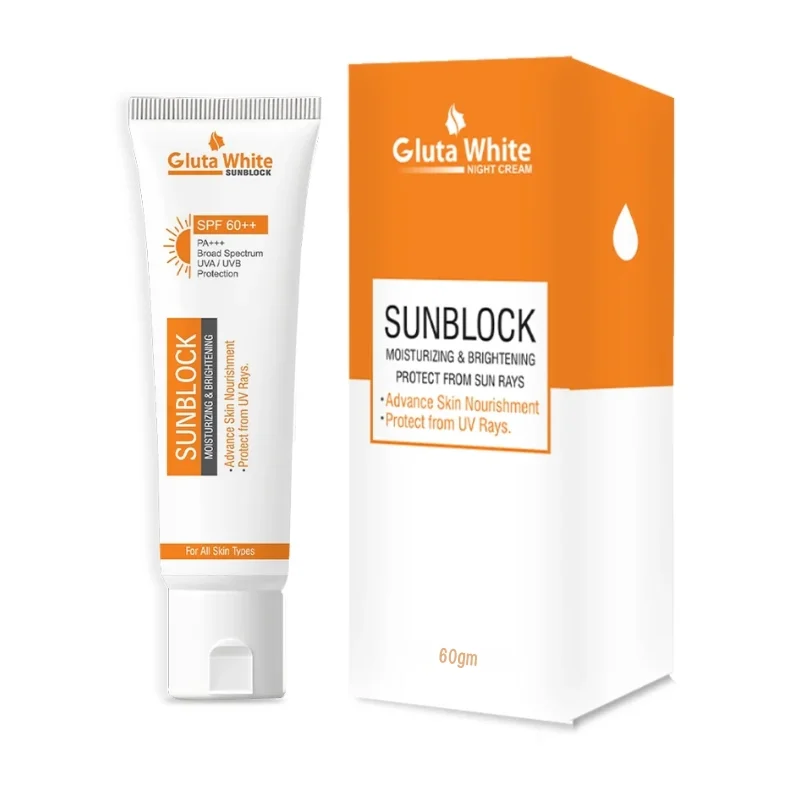 Gluta White SunBlock SPF 60 | Moisturizing & Brightening Sunscreen for All Skin Types - Image 4