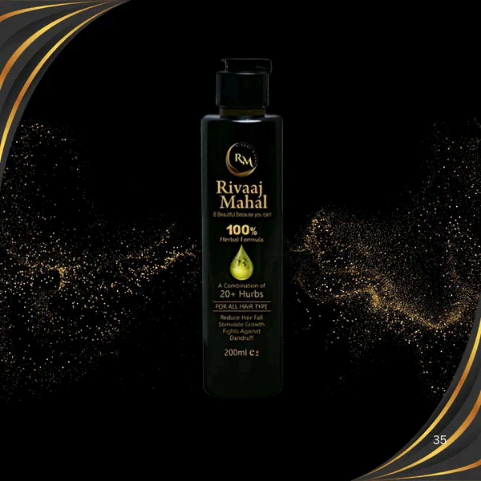 Rivaaj Mahal Herbal Hair Oil 100% | 20+ Herbs for Strong & Healthy Hair - Image 2