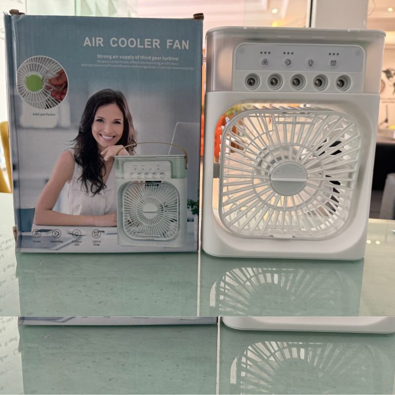 9 Inch Mist Fan | Portable Air Conditioner Fan | Mist Water, And Humidifier Function | Led Night Light Water Mist | Random Color - Image 7