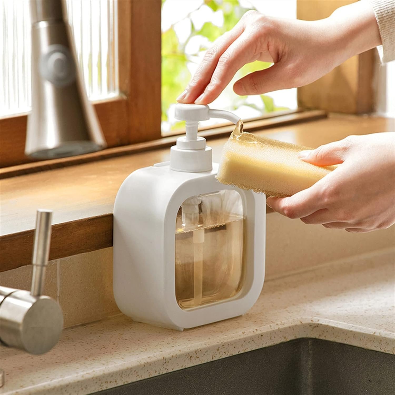 Portable Refillable Soap Dispenser Bottle | 300ml 500ml Clear Pump Bottle for Kitchen Bathroom Shower Lotion Shampoo - Image 5