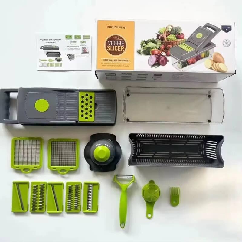 14-in-1 Mandoline Slicer & Vegetable Chopper | Multifunctional Food Cutter & Grater - Image 7