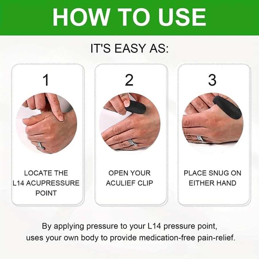 Sugar Control LI4 Acupressure Hand Clip | Stress & Migraine Relief | Random Color - Image 5