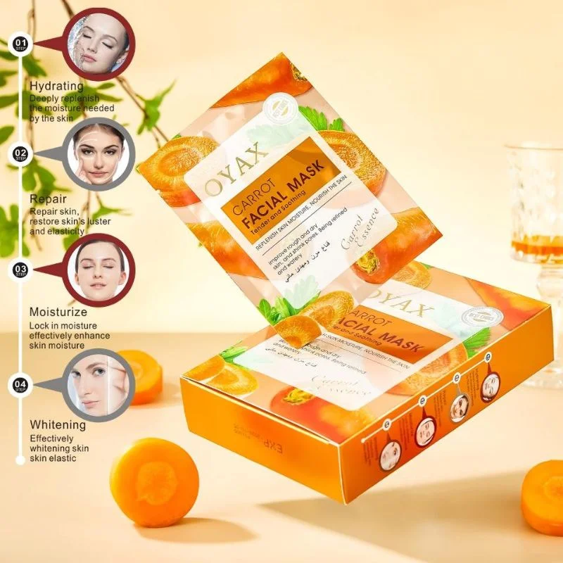 Pack of 2 | Beauty Skin Carrot Sheet Mask | Moisturizing, Brightening & Nourishing Facial Mask - Image 2