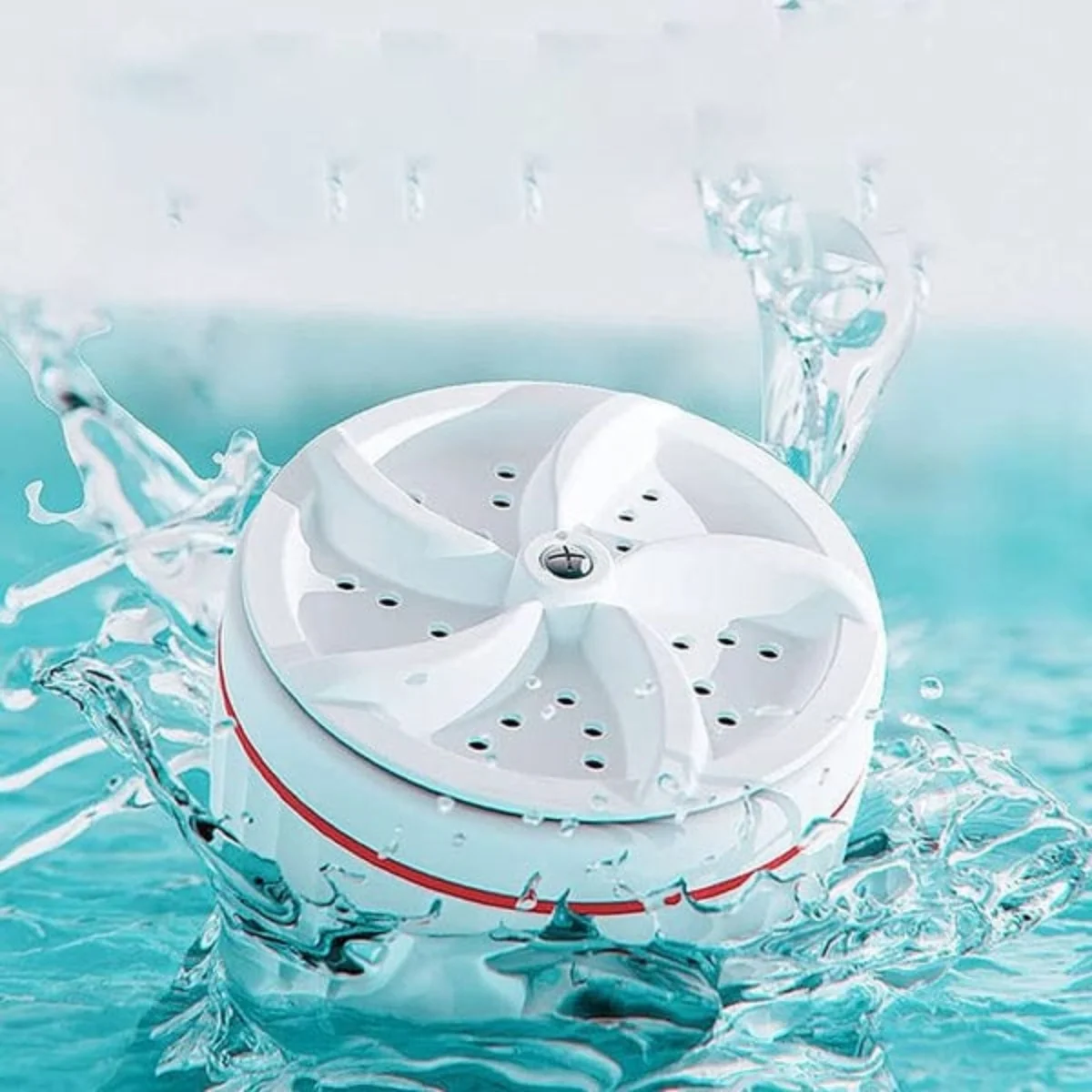 Portable USB Mini Turbo Washer | Ultrasonic Travel Washing Machine for Socks, Underwear & Dishes - Image 2