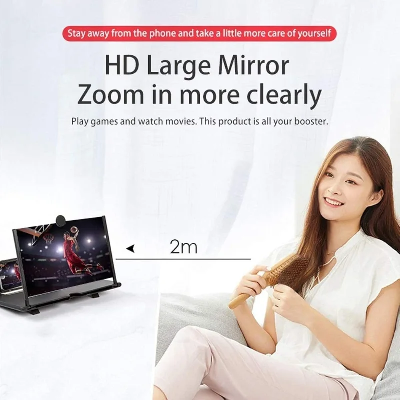 F3 Mobile Screen Magnifier | Enlarged Mobile Screen Amplifier & Eye Protection (Random Color) - Image 2