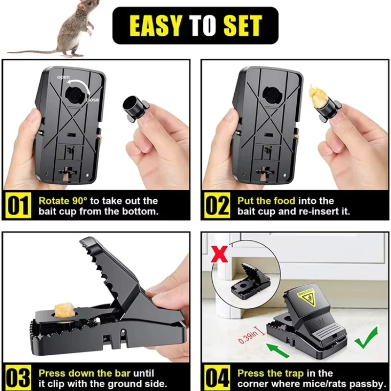 Heavy Duty Plastic Mouse Trap | Reusable Mouse Catcher | Best Quality Rodent Trap - Image 2