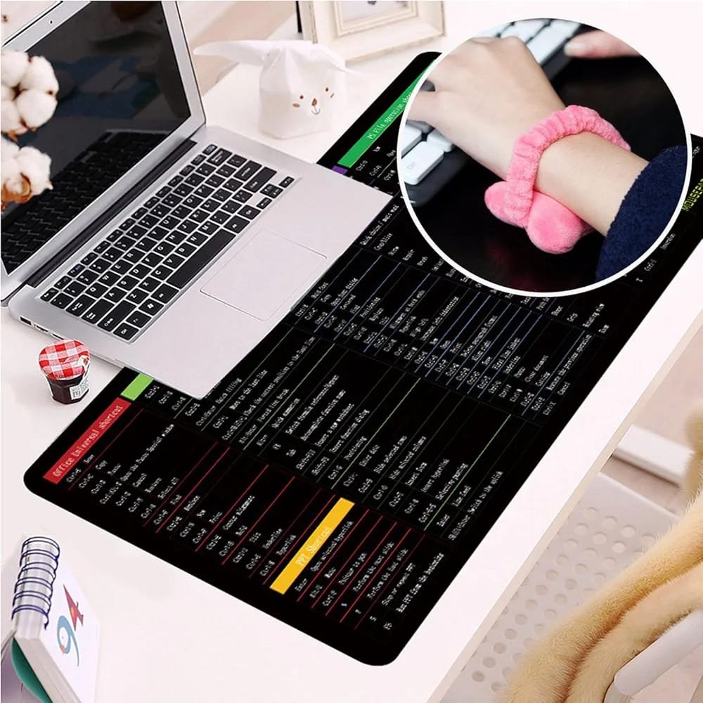Large Excel Shortcut Keyboard Mouse Pad & Desk Mat 30×59cm | Extended Non-Slip Office Table Mat for Work Study Gaming - Image 5