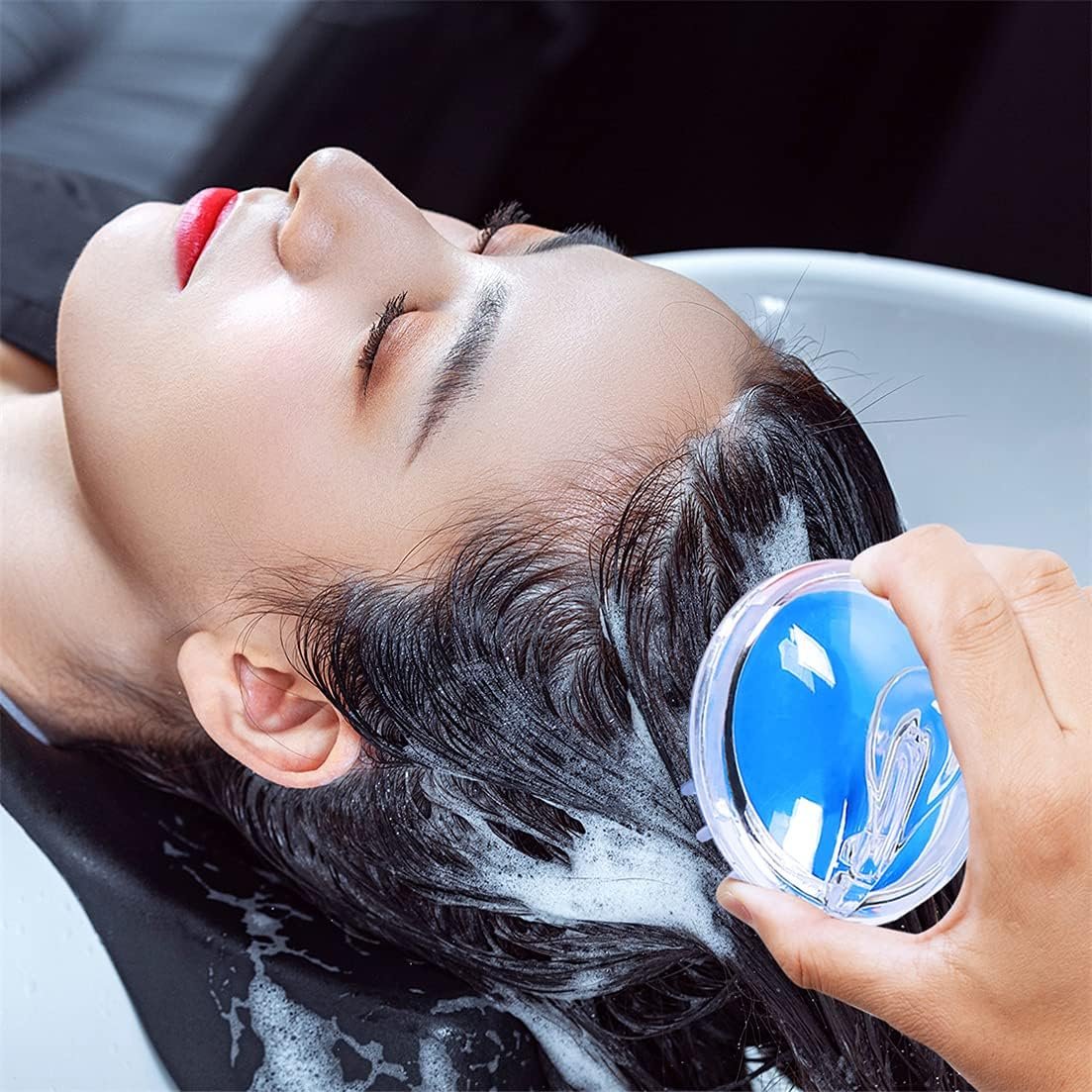Head Scalp Massage & Shampoo Brush | Soft Silicone Bath Brush | Deep Cleansing & Relaxing Scalp Care | Random Colors - Image 6
