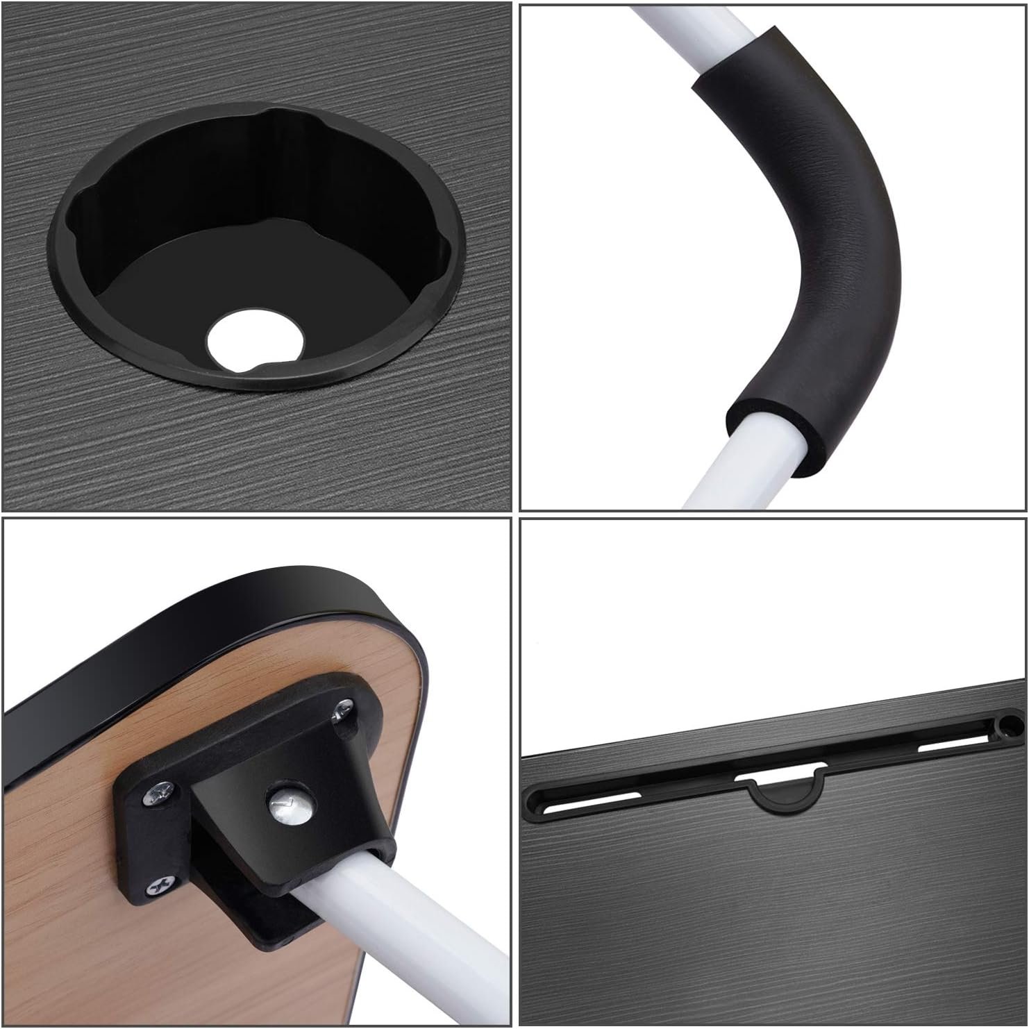 Laptop Table | Black Color | Foldable Legs, Tablet Groove & Cup Slot | Perfect for Working, Reading, Writing, and Eating - Image 3