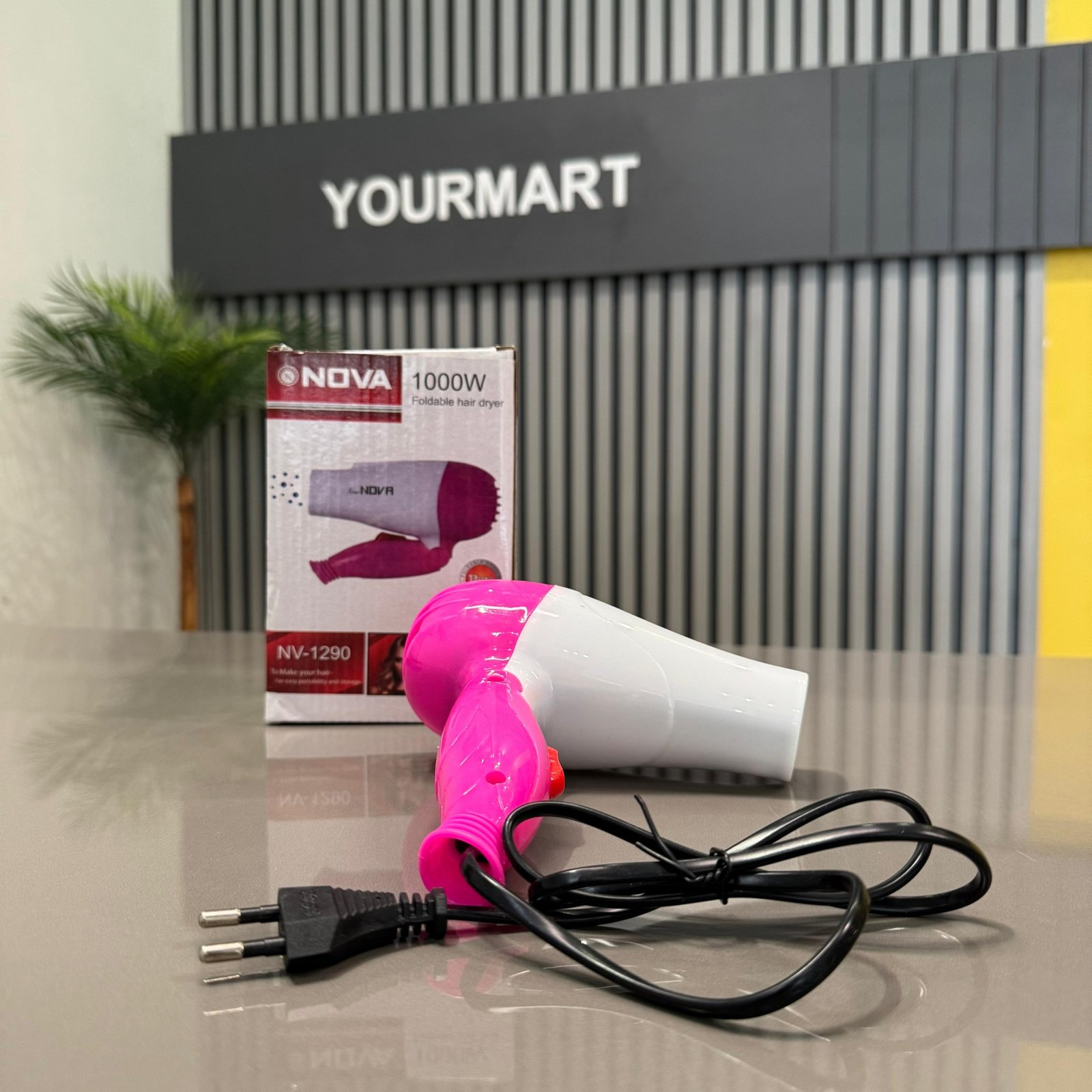 Nova NV-1290 Foldable Hair Dryer | 1000W Hot Air Styling & Quick Drying Machine - Image 4