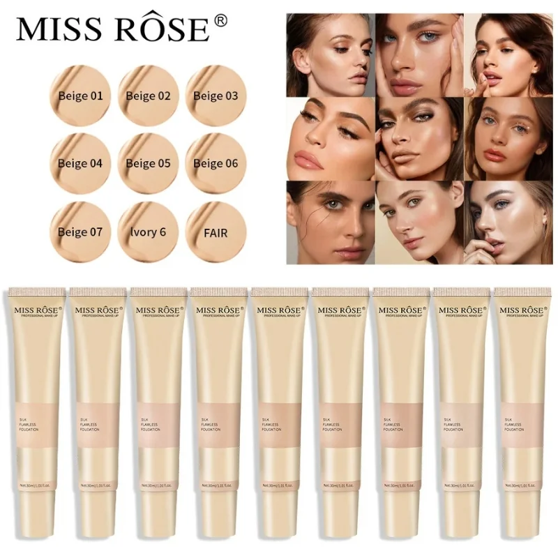 Beige 1 | Miss Rose Silk Flawless Foundation | Long-Lasting Lightweight Liquid Foundation with Natural Radiant Finish - Image 4