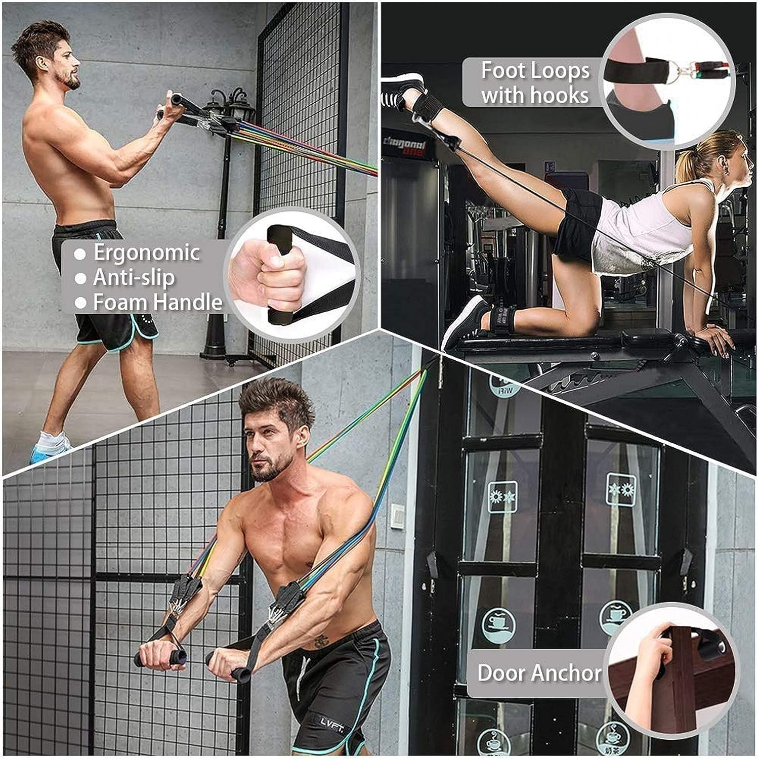 Gym Belt with Box | 5-in-1 Power Exercise Resistance Band Set | Adjustable Fitness Equipment for All - Image 4