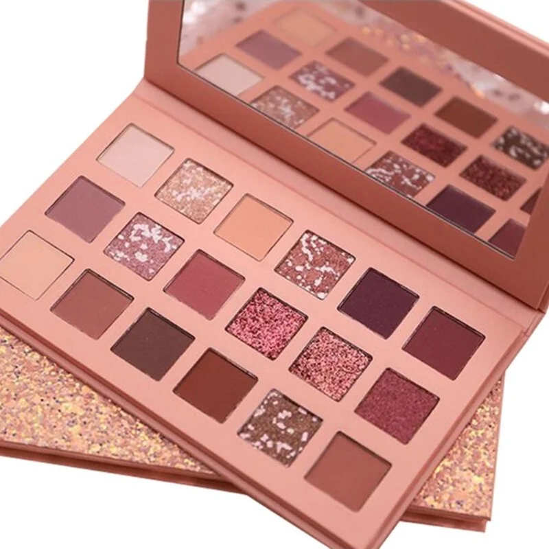 18 Colors Nude Eyeshadow Palette | Matte & Shimmer Pigmented Shades, Long-Lasting - Image 4