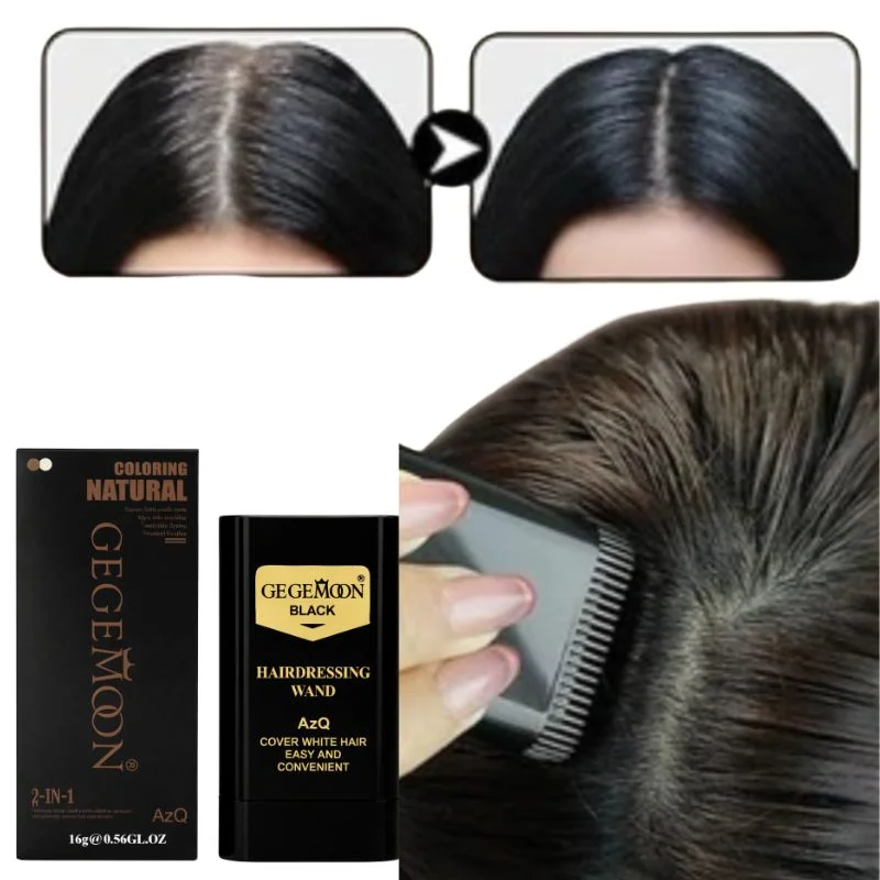 Black Temporary Hair Color Stick | Long-Lasting Gray Coverage Hair Touch-Up Wand | Compact Size | 20g - Image 2