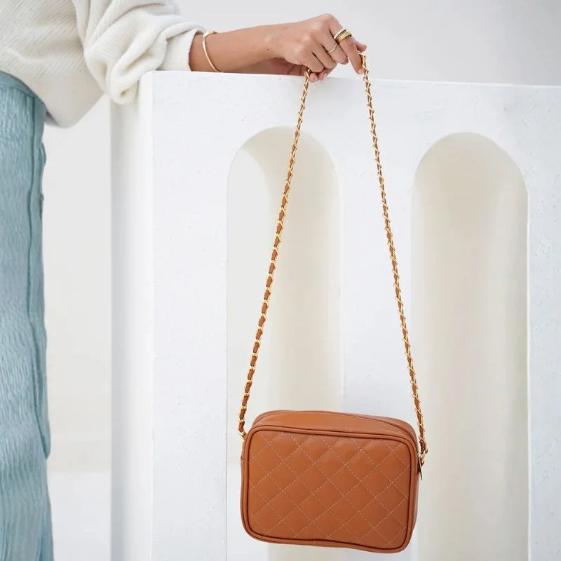 Brown Leather Handbag for Girls & Women | Stylish Shoulder & Crossbody Bag | Daily Use & Gift - Image 2