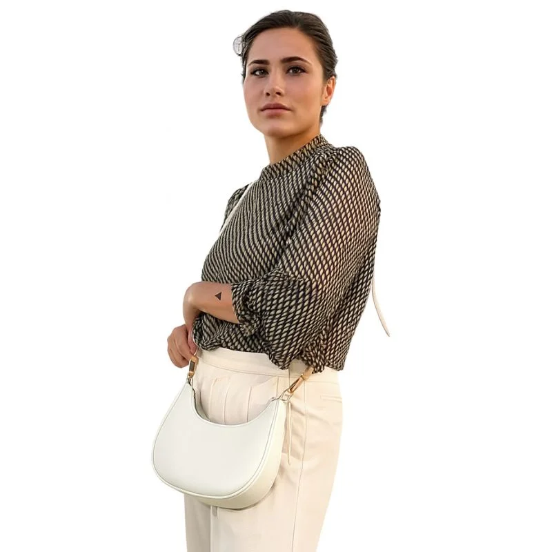 White Luxury Fashion Hand Bag for Girls & Ladies | Stylish Shoulder & Crossbody Bag | Long Strap - Image 5