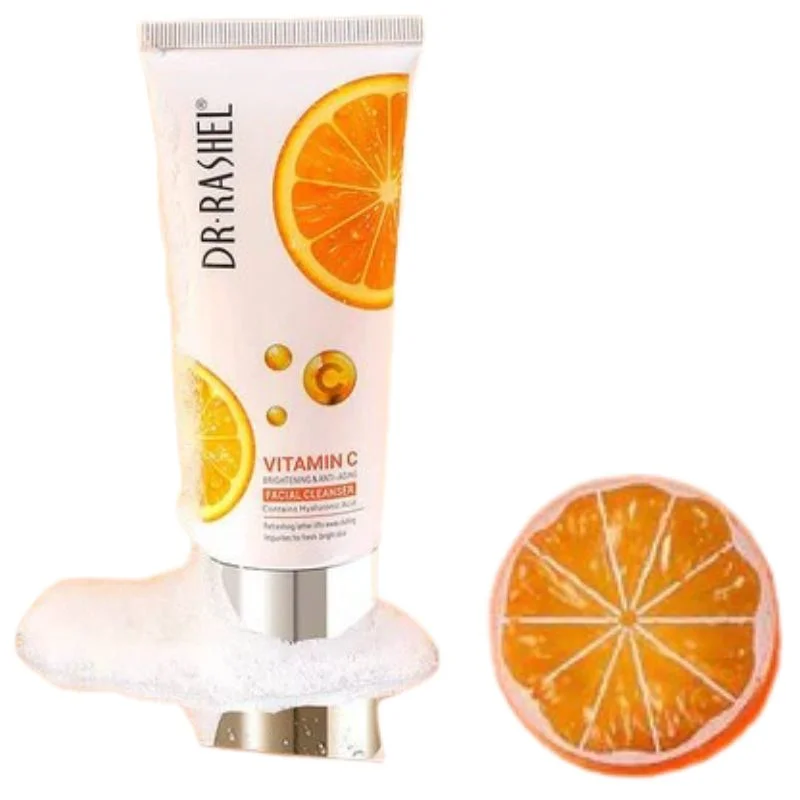 Dr. Rashel Vitamin C Brightening Facial Cleanser with Hyaluronic Acid | Deep Cleansing & Anti-Aging Formula | 80ml | Imported - Image 4