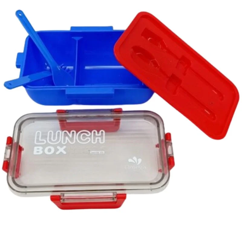 Kendy Lunch Box with Spoon & Fork | 2-Compartment Portable Tiffin Box for School & Office - Image 4