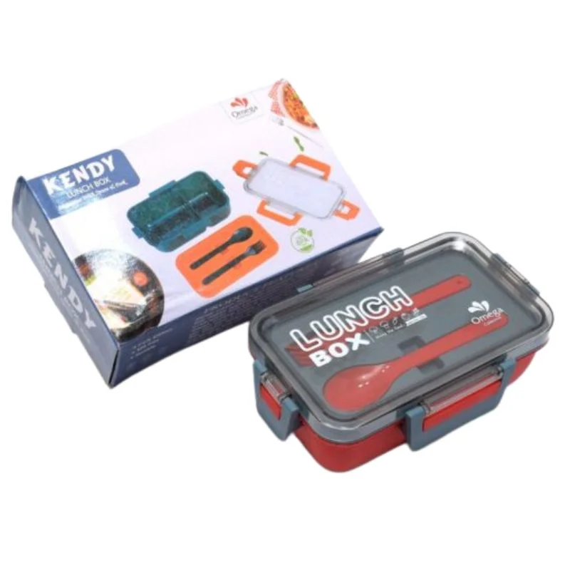 Kendy Lunch Box with Spoon & Fork | 2-Compartment Portable Tiffin Box for School & Office - Image 3