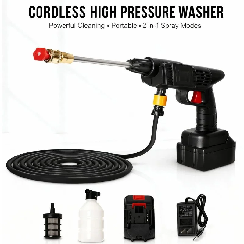 Automatic Cordless Car Wash Spray Gun 48V Pakistan | Wireless High Pressure Foam Jet Washer - Image 6